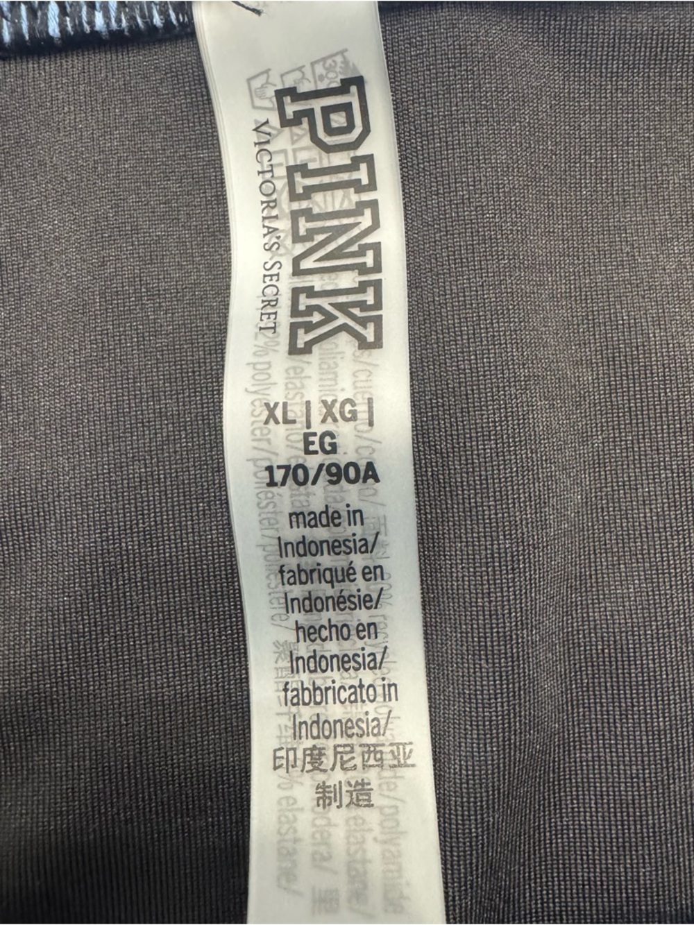 Victoria's Secret PINK XL V Crossover Waist Bikini Bottom Black Black Green Swim - Picture 4 of 9